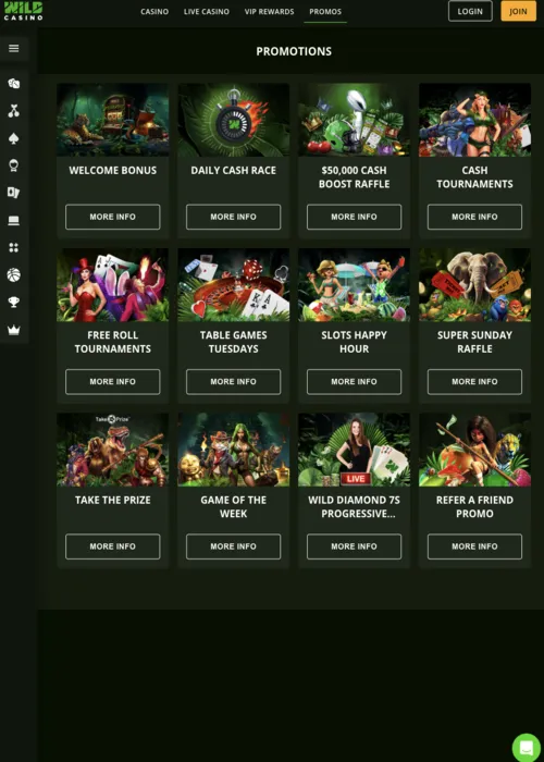 Exklusive Bonus Belohnungen Übersicht Wild Casino